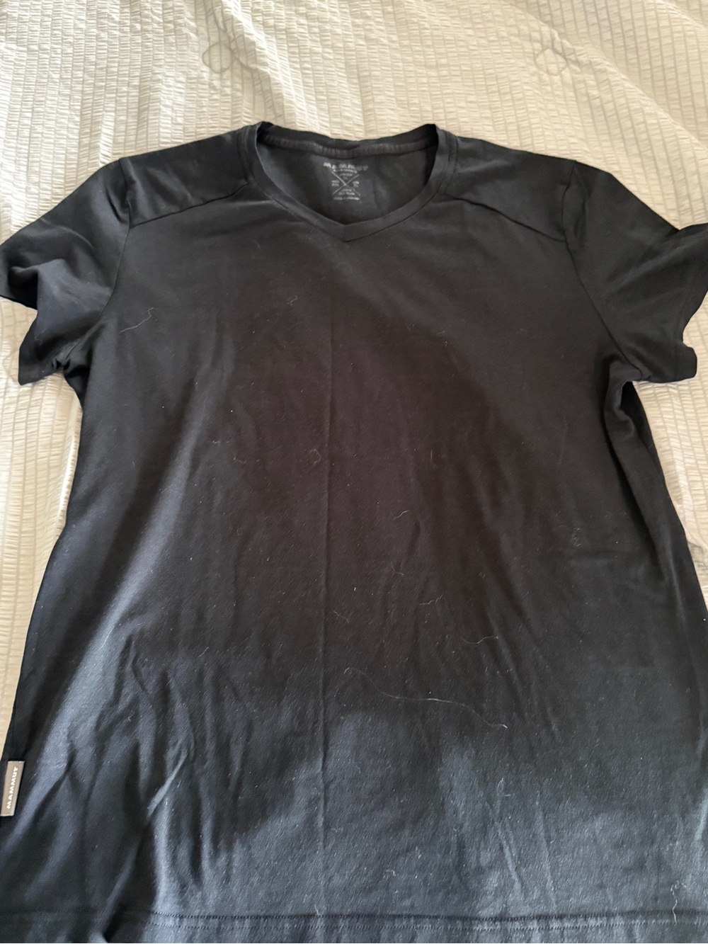 Mammut Black V-Neck Short Sleeve Tee
